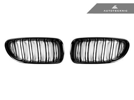 AutoTecknic Dual-Slats Gloss Black Front Grille Set - F06 Gran Coupe / F12 Coupe / F13 Cabrio | 6 Series & M6