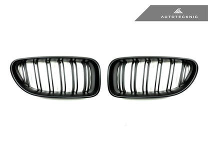 AutoTecknic Dual-Slats Stealth Black Front Grille Set - F06 Gran Coupe/ F12 Coupe/ F13 Cabrio | 6 Series & M6