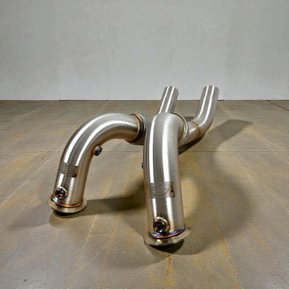 BMW N63/N63TU Catless Race Downpipes - 550i, 650i, 750i, Alpina B6 B7 (Chassis F01 F02 F06 F12 F13 F07 F10)