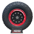 Simulated Bead Lock Hubcap Rings - 16" Red