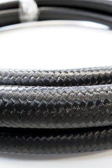-4AN Black Nylon Braided Flex Hose with Reinforced Rubber Liner - 5 Foot Length