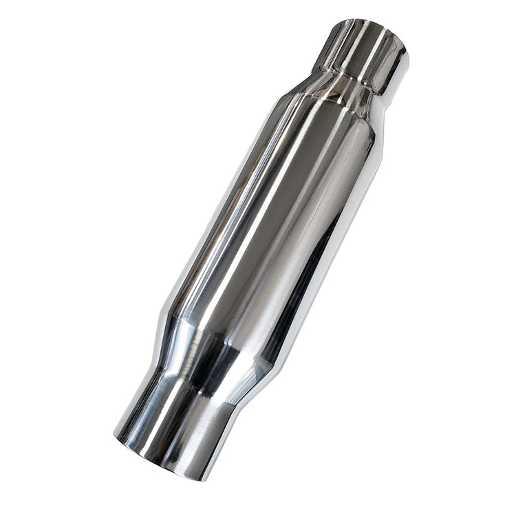 Bottle Style Resonator - 3.500" Inlet/Outlet x 18" Long - 304 Stainless