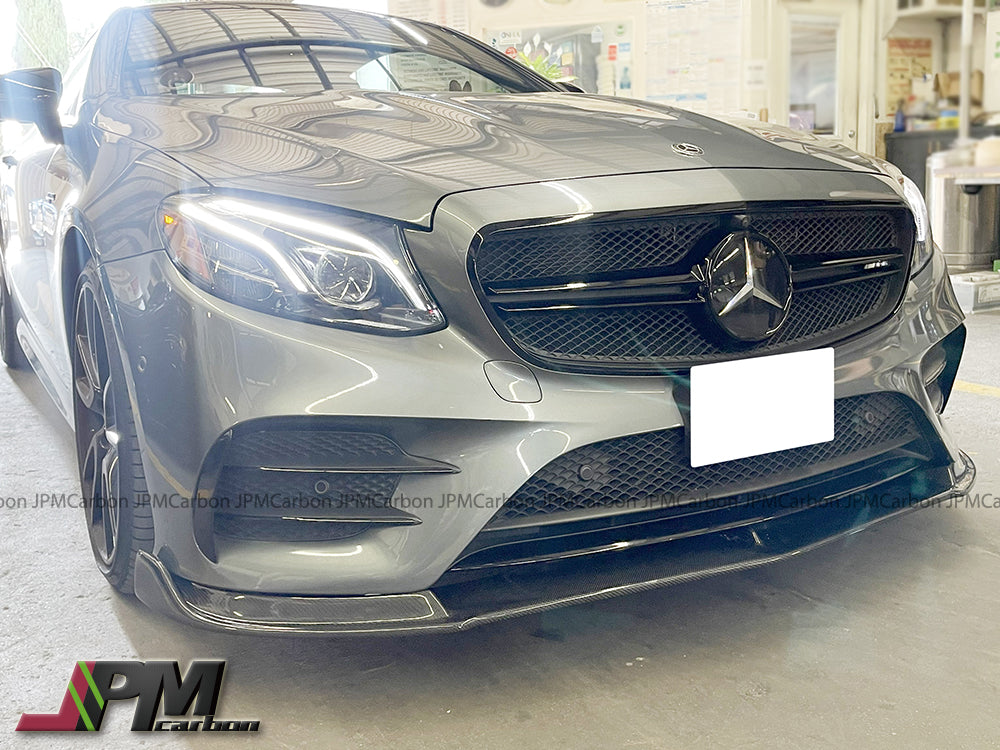 [JPMCarbon] DP Style Carbon Fiber Front Bumper Add-on Lip Fits For 2017-2019 Mercedes-Benz C238 Pre-Facelift E-Class Sedan with AMG Sport Package Only