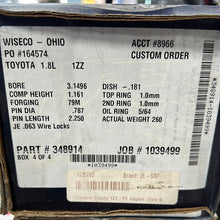 JE Pistons Toyota 1.8L 1ZZFE 3.1496 Bore 1.161 Comp Height