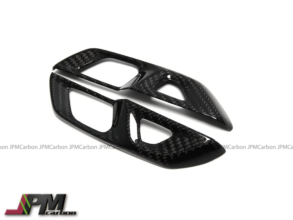 [JPMCarbon] Dry Carbon Door Lock Switch Button Cover Trims Fits For 2020-2025 Chevrolet Corvette C8 Only