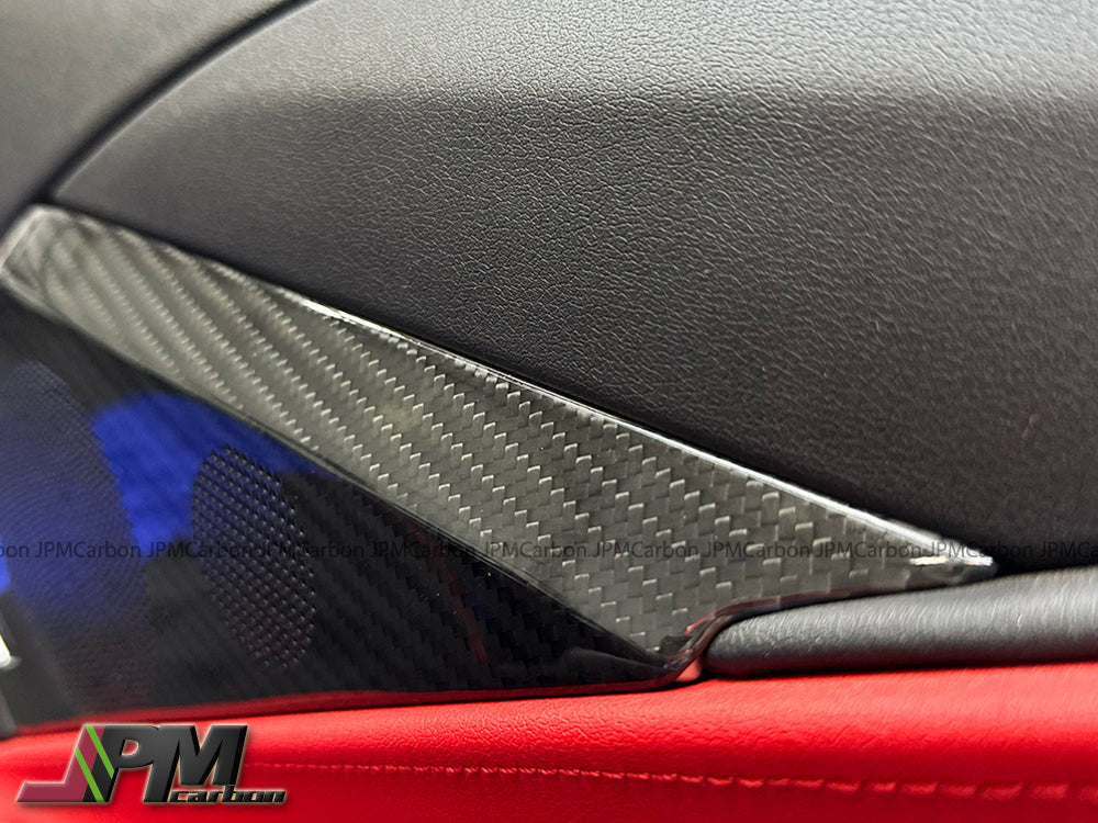[JPMCarbon] Dry Carbon Door Audio Speaker Panel Covers Fits For 2020-2025 Chevrolet Corvette C8 Only