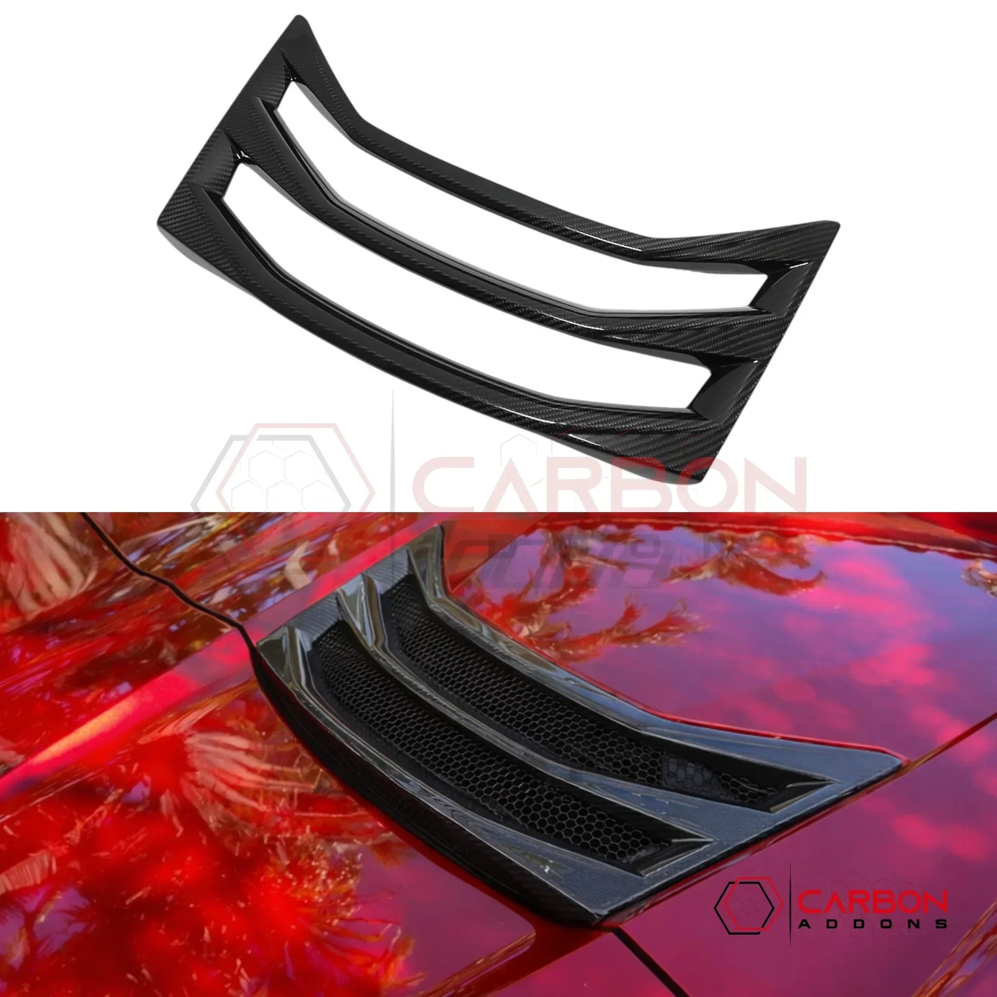 C8 Corvette Convertible Carbon Fiber Rear Hatch Vent Cover | Exterior Upgrade (2020–2027)