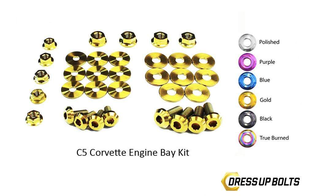 Chevrolet C5 Corvette & Z06 (1997-2004) Titanium Dress Up Bolts Engine Bay Kit