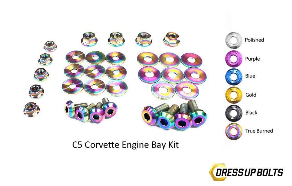 Chevrolet C5 Corvette & Z06 (1997-2004) Titanium Dress Up Bolts Engine Bay Kit