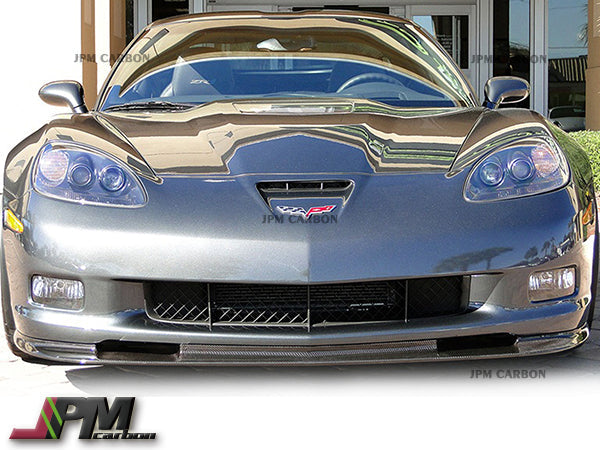 ZR1 Style Carbon Fiber Front Bumper Add-on Lip Fits For 2005-2013 Chevrolet Corvette C6 Z06 ZR1