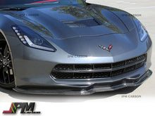 Stage 1 Style Carbon Fiber Front Bumper Add-on Lip Fits For 2014-2019 Chevrolet Corvette C7