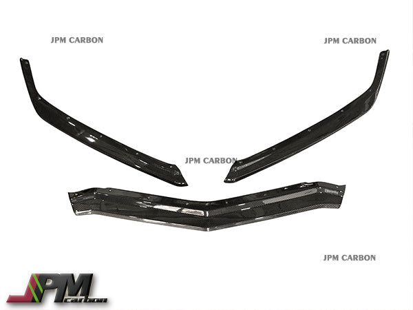 Z51 Style Carbon Fiber Front Bumper Add-on Lip Fits For 2020-2025 Chevrolet Corvette C8 Stingray & Z51 Only