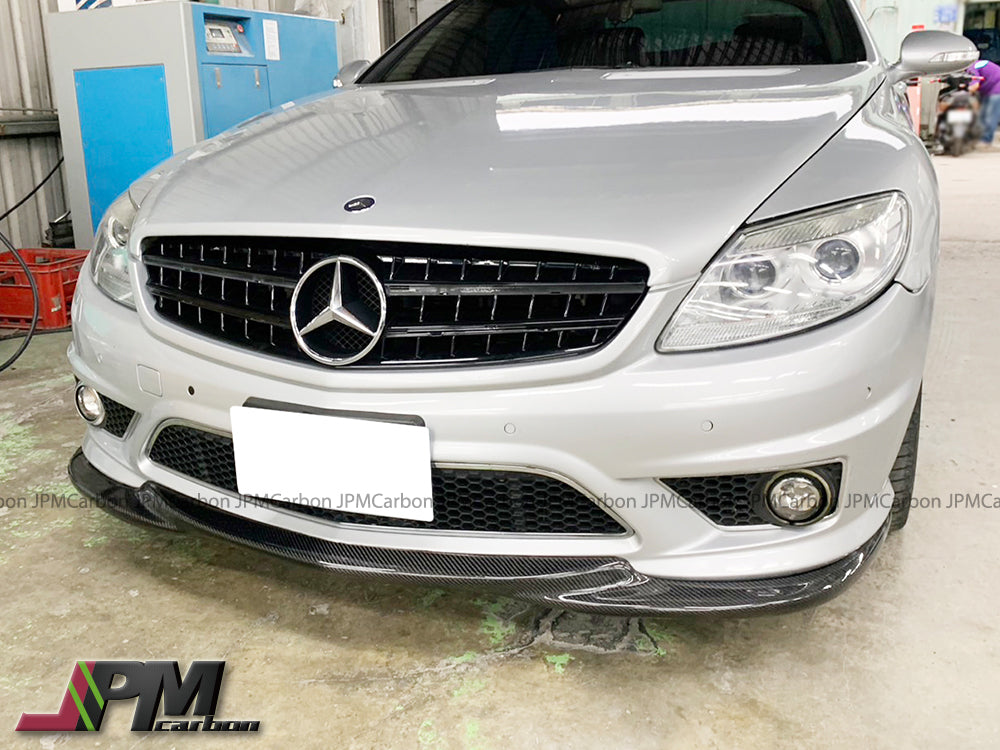 GH Style Carbon Fiber Front Bumper Add-on Lip Fits For 2006-2010 Mercedes-Benz W216 Pre-facelift CL63 CL65 Only