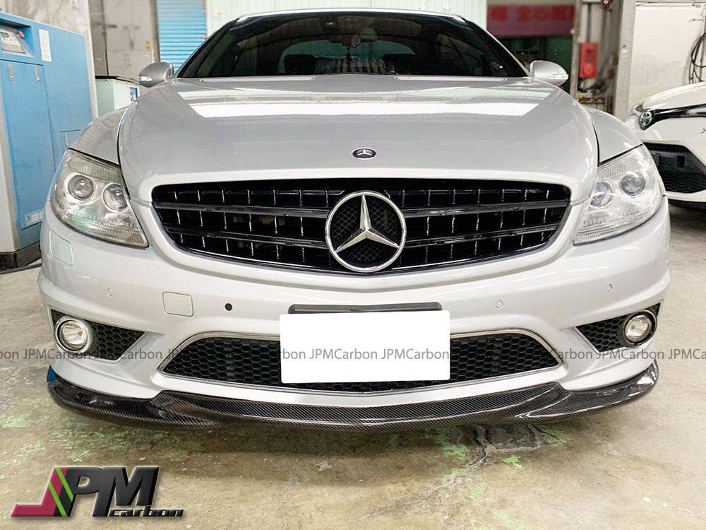 GH Style Carbon Fiber Front Bumper Add-on Lip Fits For 2006-2010 Mercedes-Benz W216 Pre-facelift CL63 CL65 Only