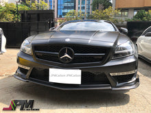 RT Style Carbon Fiber Front Bumper Add-on Lip Fits For 2011-2014 Mercedes-Benz W218 Pre-facelift CLS63 Only