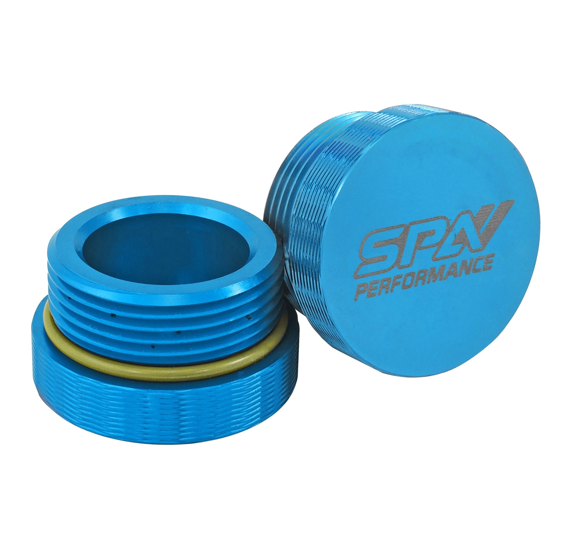 Lightweight Late Model Radiator - Double Pass - 26.8" x 19.6" + Remote Fill Tank - Blue Cap