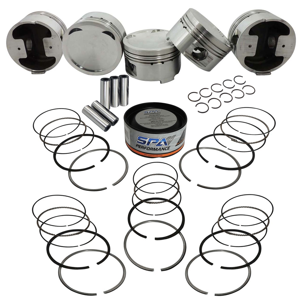 Forged piston and rings set 83mm VW 2.5L Jetta MK5 07k + High Performance Turbo Exhaust Manifold