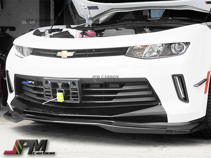 JPM R1 Carbon Fiber Front Bumper Add-on Lip Fits For 2016-2018 Chevy Camaro LS LT RS