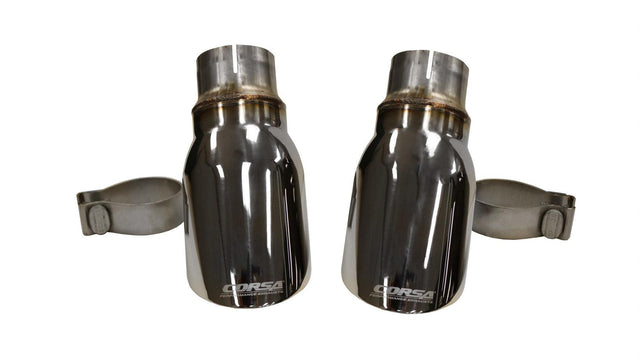 Corsa Performance - Two Single 4in Polished Pro-Series Tips Kit