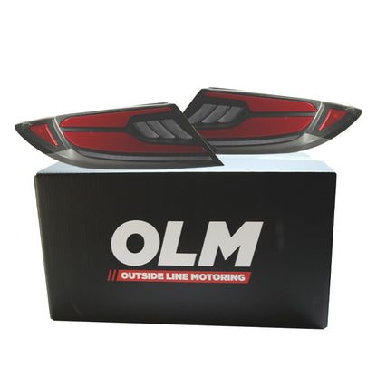 OLM Raiden LED Taillights (Clear Lens/Red Bar) - 2022+ GR86 / BRZ