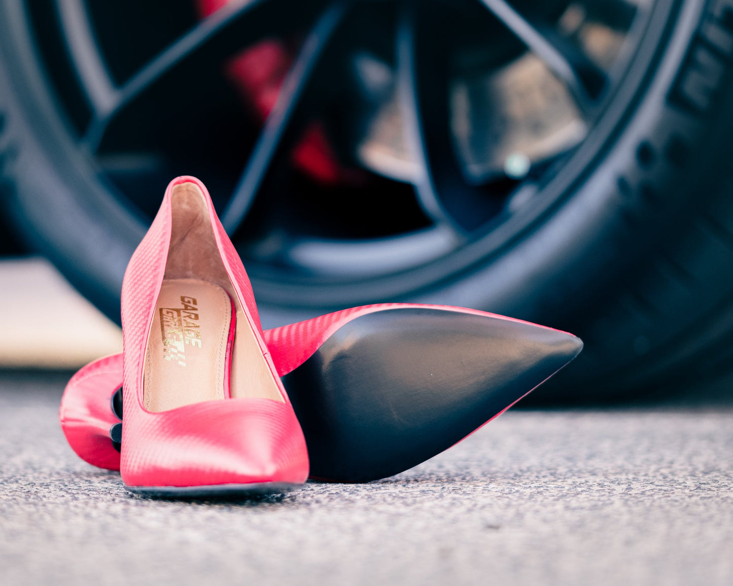 Red Lip Carbon Fiber Heels