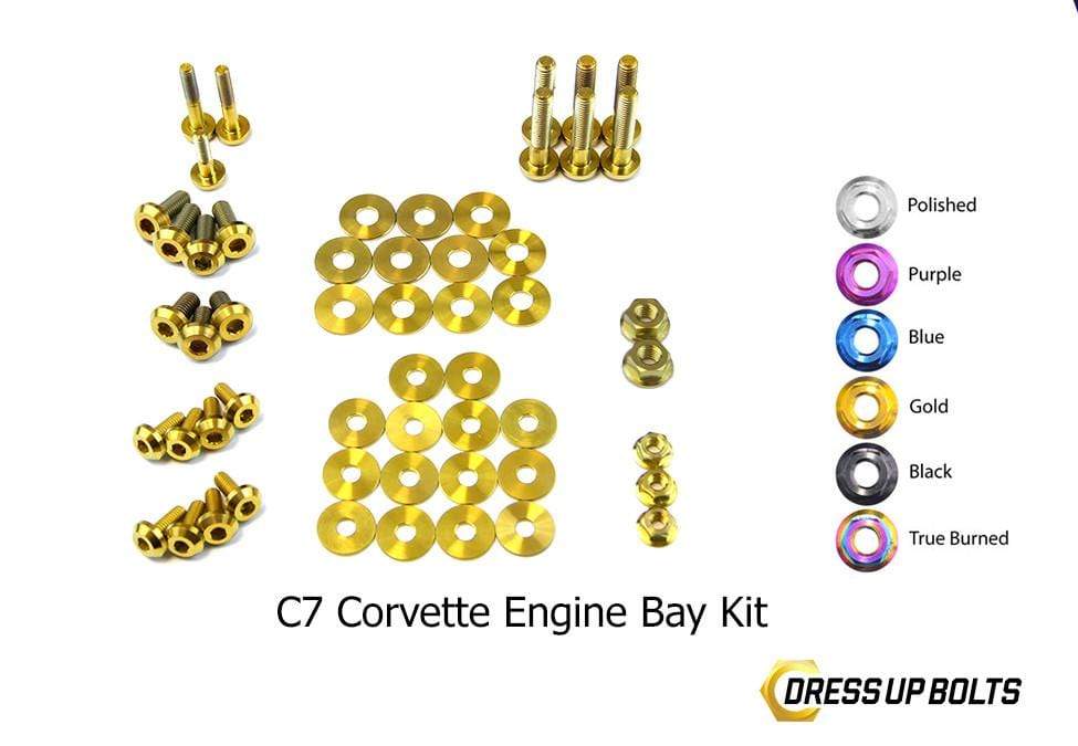 Chevrolet C7 Corvette (2014-2019) Titanium Dress Up Bolts Engine Bay Kit