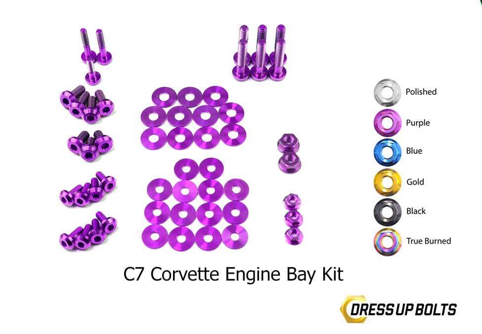 Chevrolet C7 Corvette (2014-2019) Titanium Dress Up Bolts Engine Bay Kit