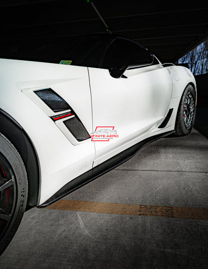 CORVETTE 14-19 Z06 CARBON FIBER SIDE SKIRTS FOR STINGRAY/Z51/GS/Z06