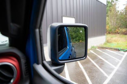 OLM Convex Mirrors with Defrosters and BSM (Chrome) - 2018+ Wrangler