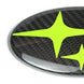 JDMuscle [22-25 WRX, 15-21 WRX/STI, 18-23 Crosstrek, 17-23 Impreza] Tanso Carbon Fiber Subaru Emblem Covers Front& Back, Red/White/Blue
