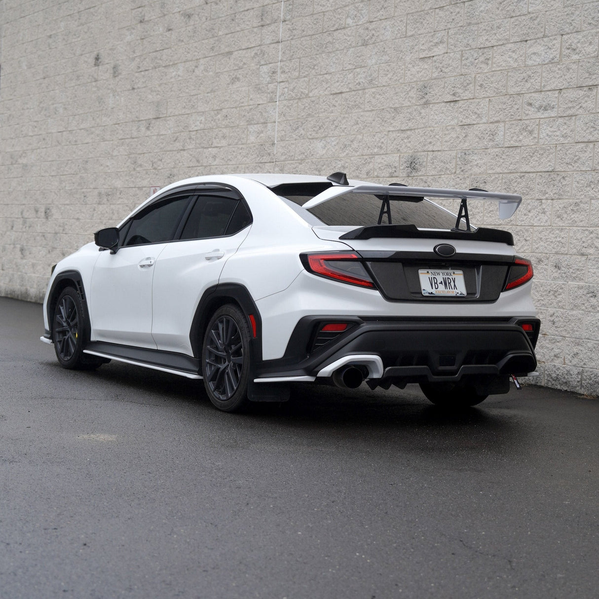 JDMuscle [22-25 WRX] STI Style Swan Neck Spoiler | Paint Matched / Carbon Fiber