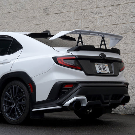 JDMuscle [22-25 WRX] STI Style Swan Neck Spoiler | Paint Matched / Carbon Fiber