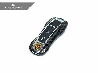 AutoTecknic Dry Carbon Key Remote Trim - Porsche Taycan | Panamera 17-Up | Cayenne 18-Up (G2)
