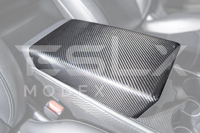 2020-Up Tesla Model 3 & Y Carbon Fiber Interior Center Armrest Cover