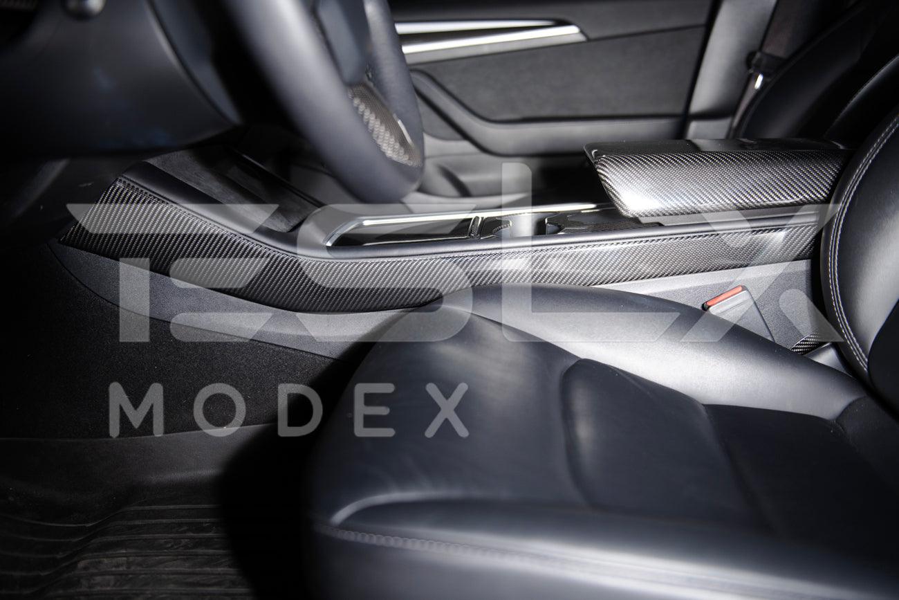 2020-Up Tesla Model 3 & Y Carbon Fiber Interior Center Console Shift Sides
