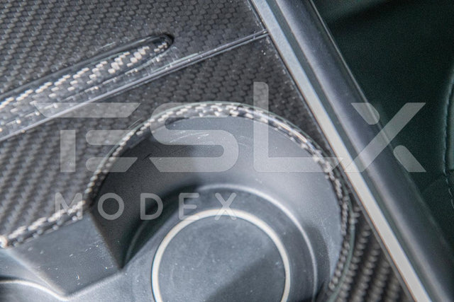 2020-Up Tesla Model 3 & Y Carbon Fiber Interior Center Console Cover