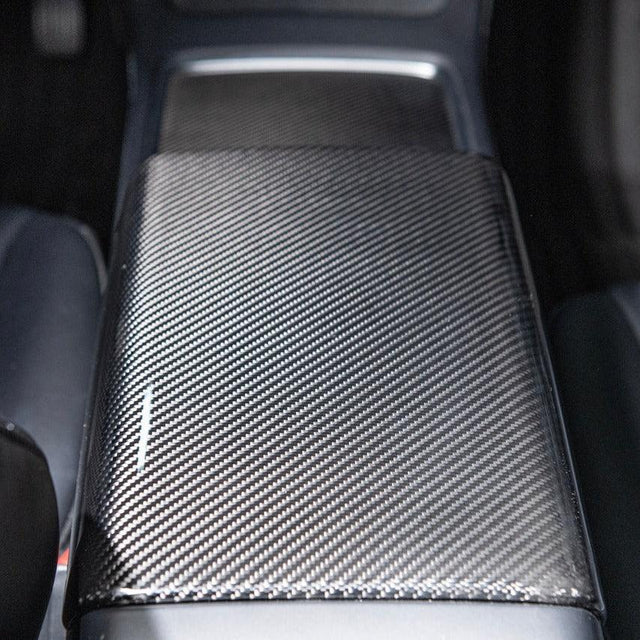 2020-Up Tesla Model 3 & Y Carbon Fiber Interior Center Armrest Cover