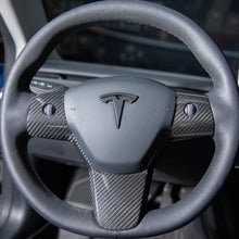 2020-Up Tesla Model 3 & Y Carbon Fiber Interior Steering Wheel Cover