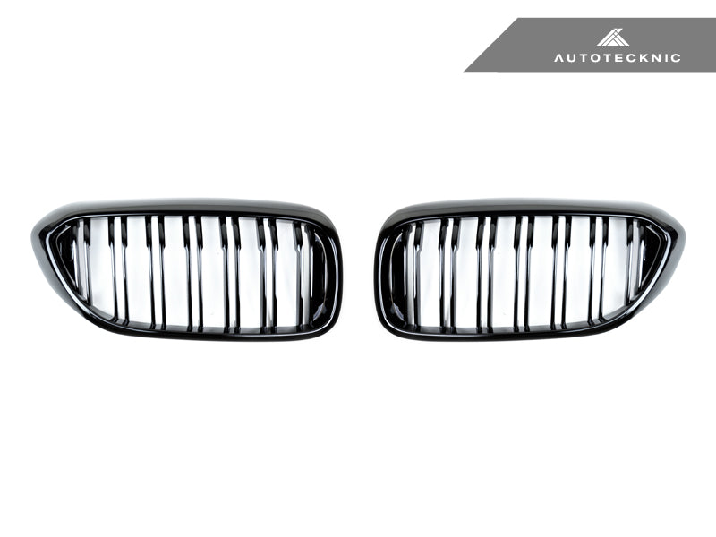 AutoTecknic Dual-Slats Gloss Black Front Grille Set - G30 5-Series Pre-LCI