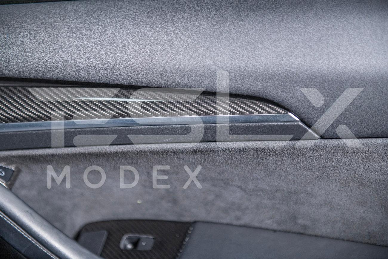 2020-Up Tesla Model 3 & Y Carbon Fiber Interior Door Trim Panel Cover