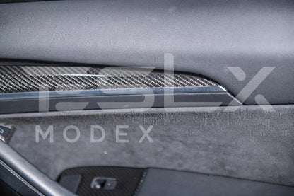 2020-Up Tesla Model 3 & Y Carbon Fiber Interior Door Trim Panel Cover