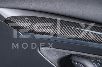 2020-Up Tesla Model 3 & Y Carbon Fiber Interior Door Trim Panel Cover