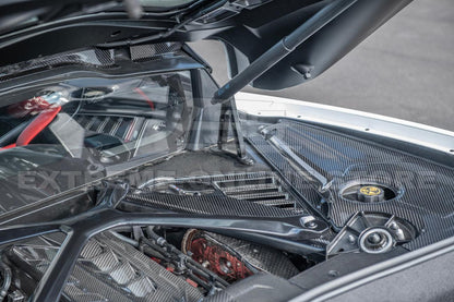 Corvette C8 Carbon Fiber Coupe Engine Bay Panel & Corner Vent Cover