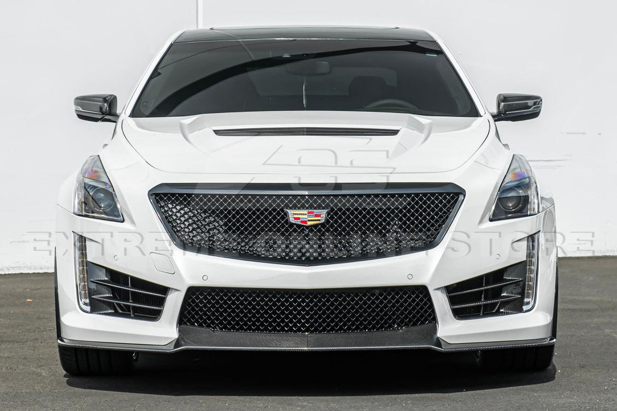 2016-Present Cadillac CTS-V Carbon Fiber Front Splitter Wheel Arch& Side Skirts Rockerst