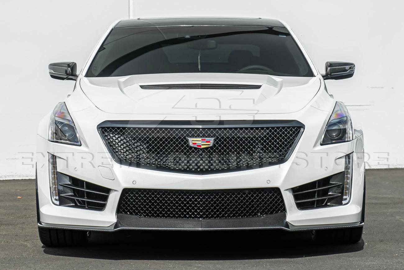 2016-Present Cadillac CTS-V Carbon Fiber Front Splitter Wheel Arch& Side Skirts Rockerst