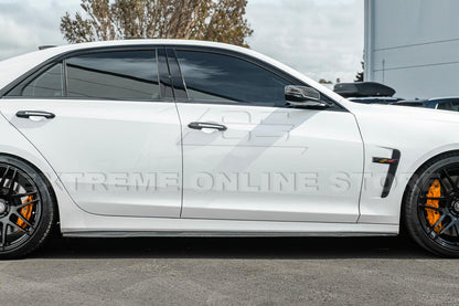 2016-Present Cadillac CTS-V Carbon Fiber Front Splitter Wheel Arch& Side Skirts Rockerst