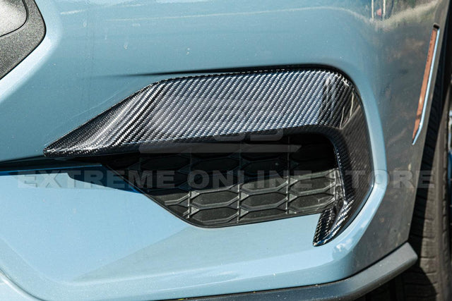 2024-Up Ford Mustang EcoBoost Carbon Fiber Front Lower Side Grille Inserts