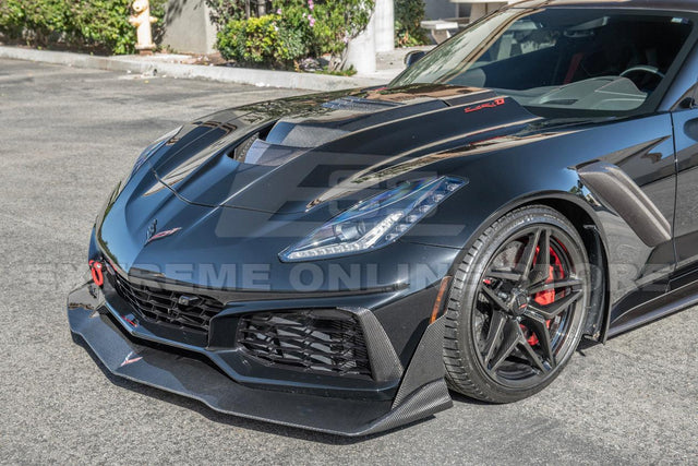 Chevrolet Corvette C7 ZR1 Carbon Fiber Front Lip Splitter & Side Winglet