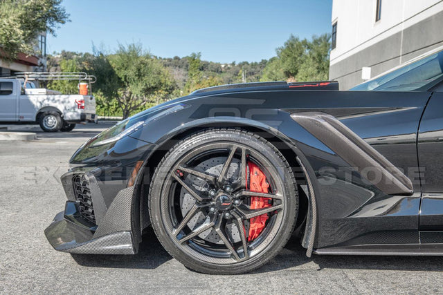 Chevrolet Corvette C7 ZR1 Carbon Fiber Front Bumper Vent Brows Insert