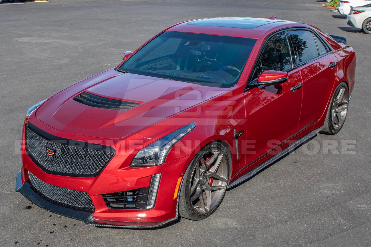 2016-19 Cadillac CTS-V Carbon Fiber Front Splitter & Side Wheel